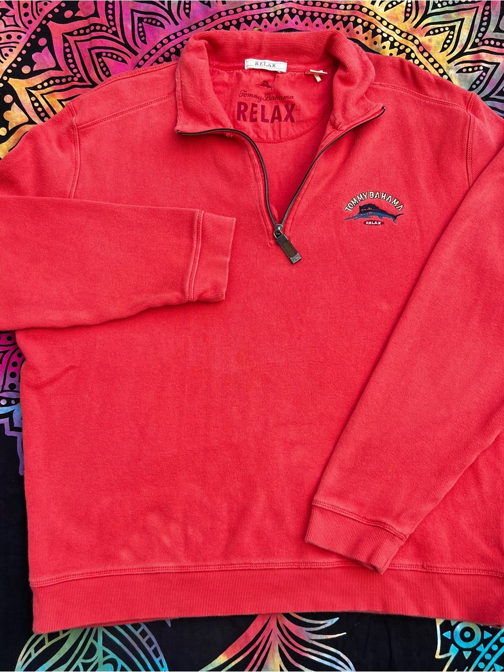 Tommy Bahama Men's Zip-Up Sweatshirt - Red
